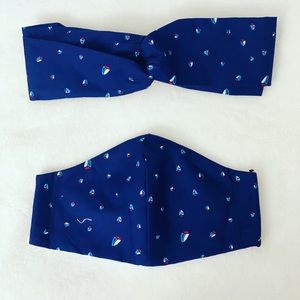 Matching headband and face mask